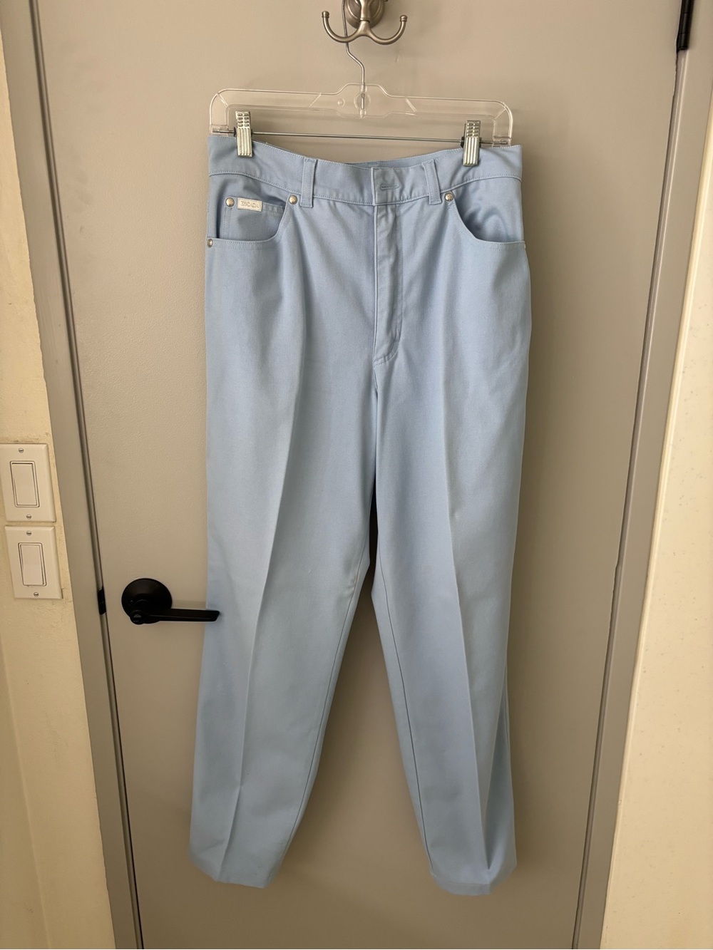 Escada Pale Blue Women's Trousers